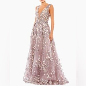 Mac Duggal Lavender Floral Gown